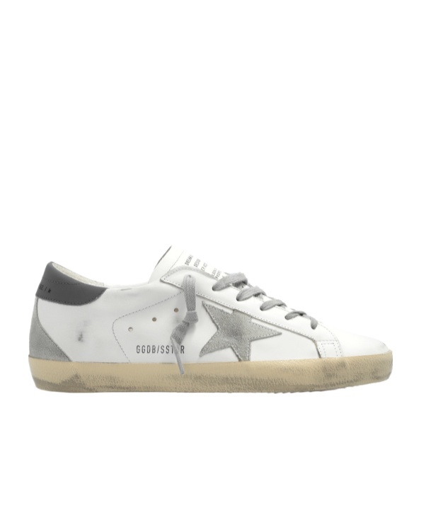 Super-star distressed leather sneakers