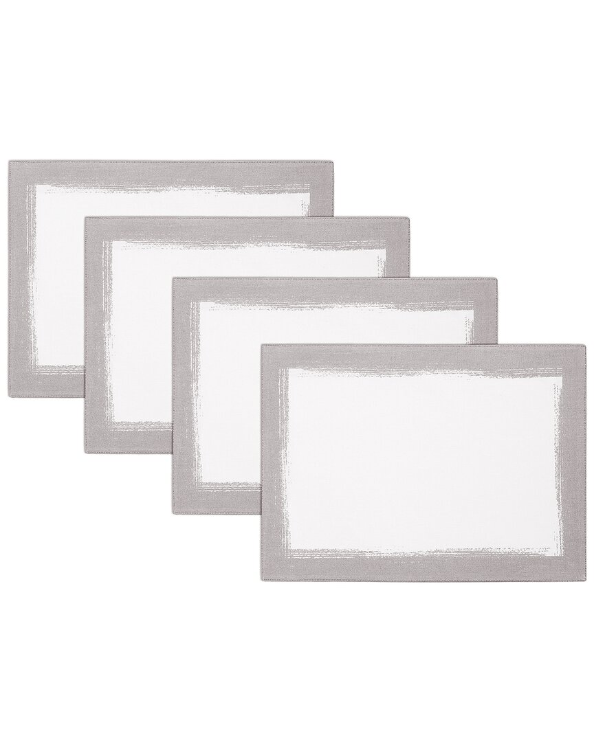 Set Of 4 Metallic Brushstroke Placemats