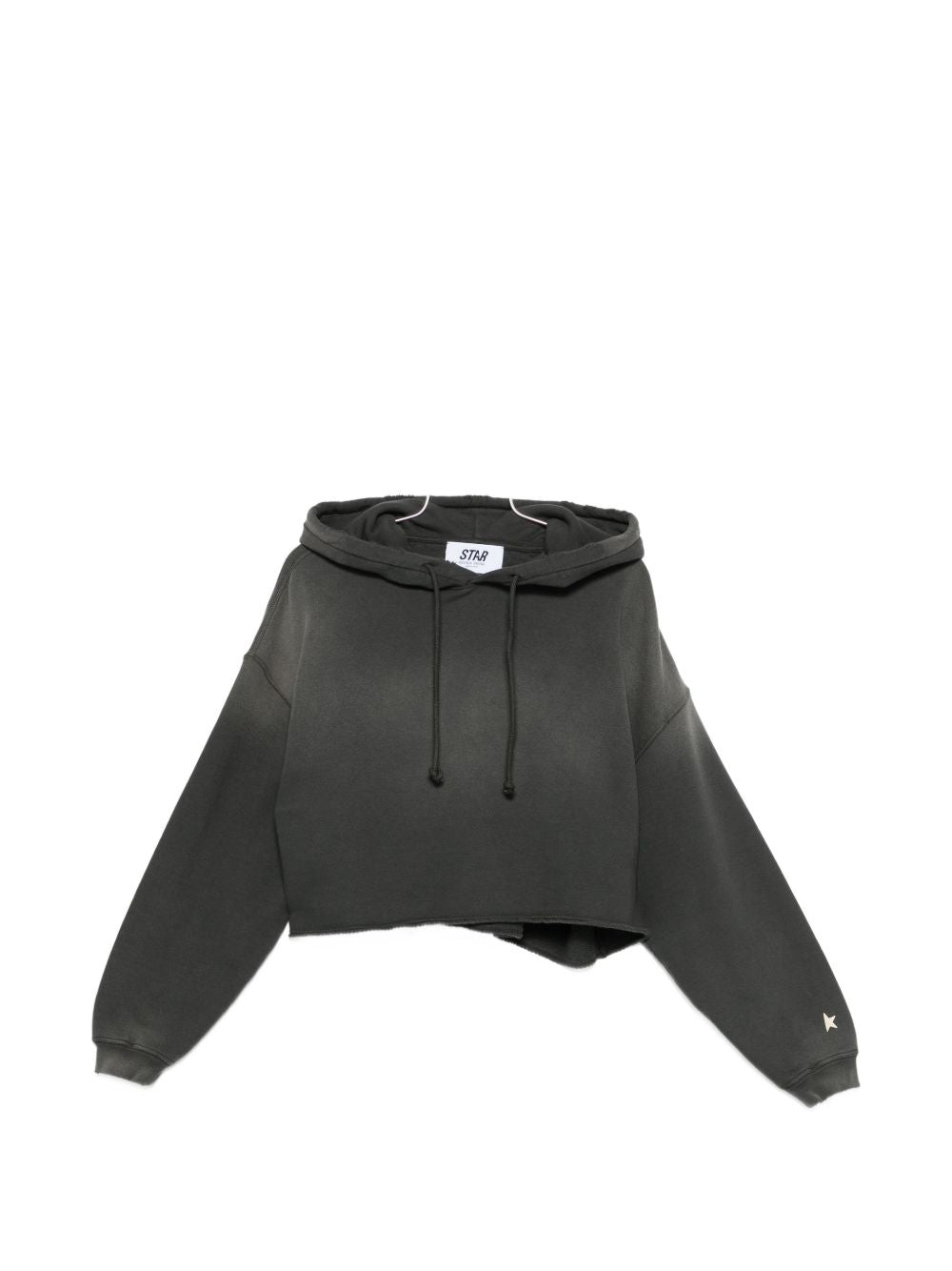 Cotton cropped hoodie