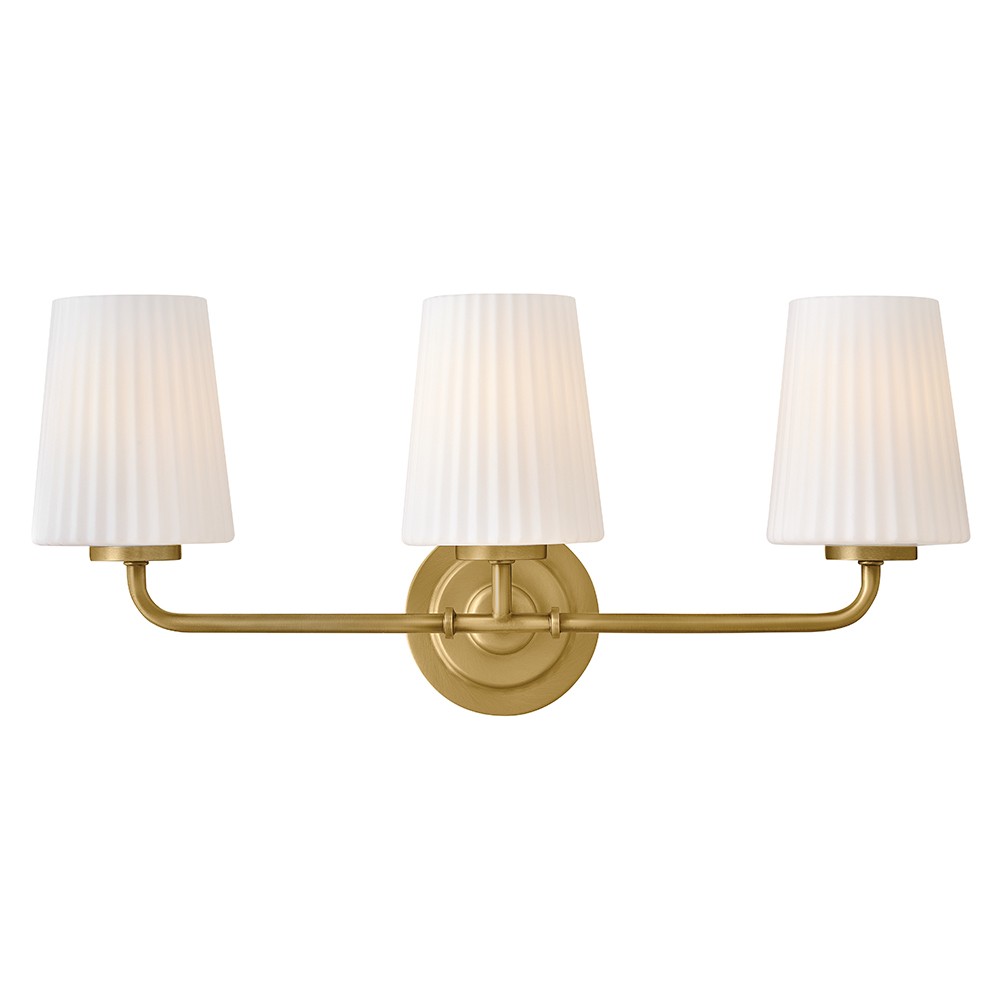 Lacquered Brass LED Bathroom Vanity Light from the McKenna Collection