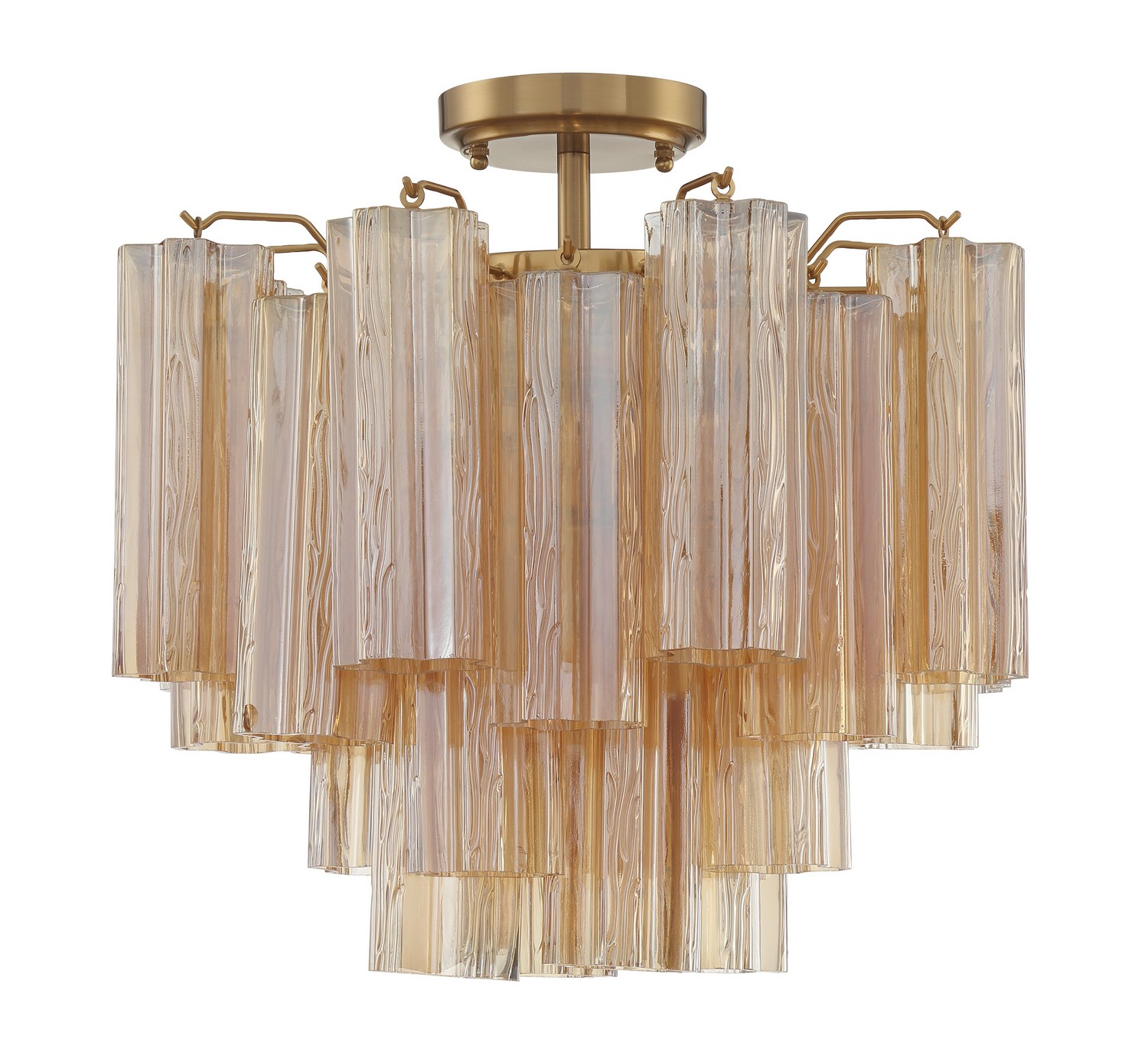 Addis 4-Light Semi-Flush Mount in Aged Bra
