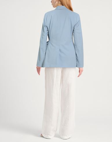 Woman Blazer Sky blue Size 6 Polyester, Virgin Wool, Elastane