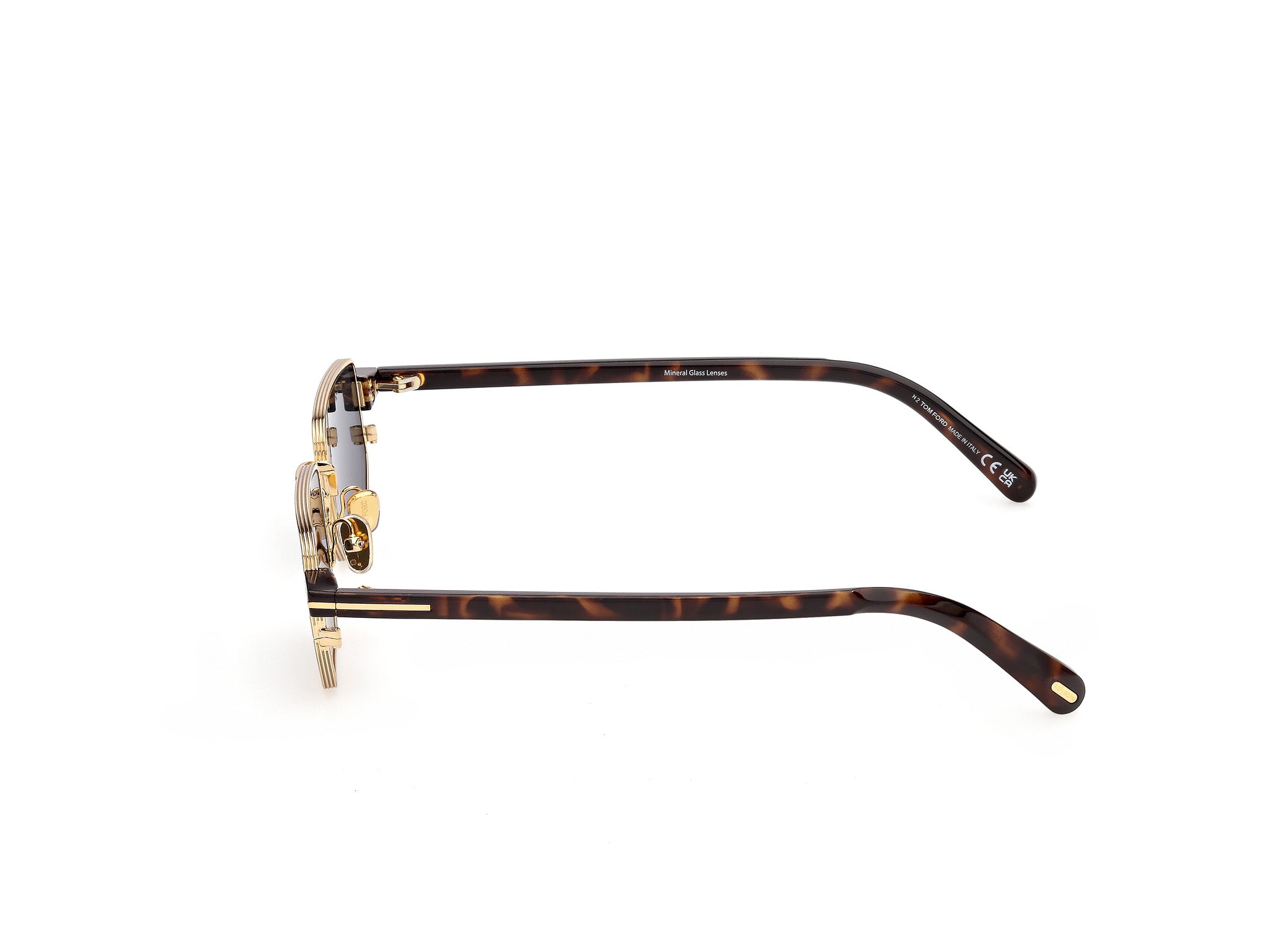TOM FORD Man TOM FORD FT1360 LIAM-02 30A Sunglasses Metal Gold Smoke Squared Norma