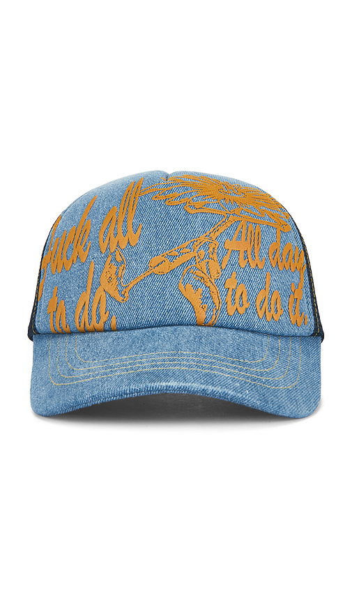 Jungles Fuck All To Do Trucker Cap in Blue