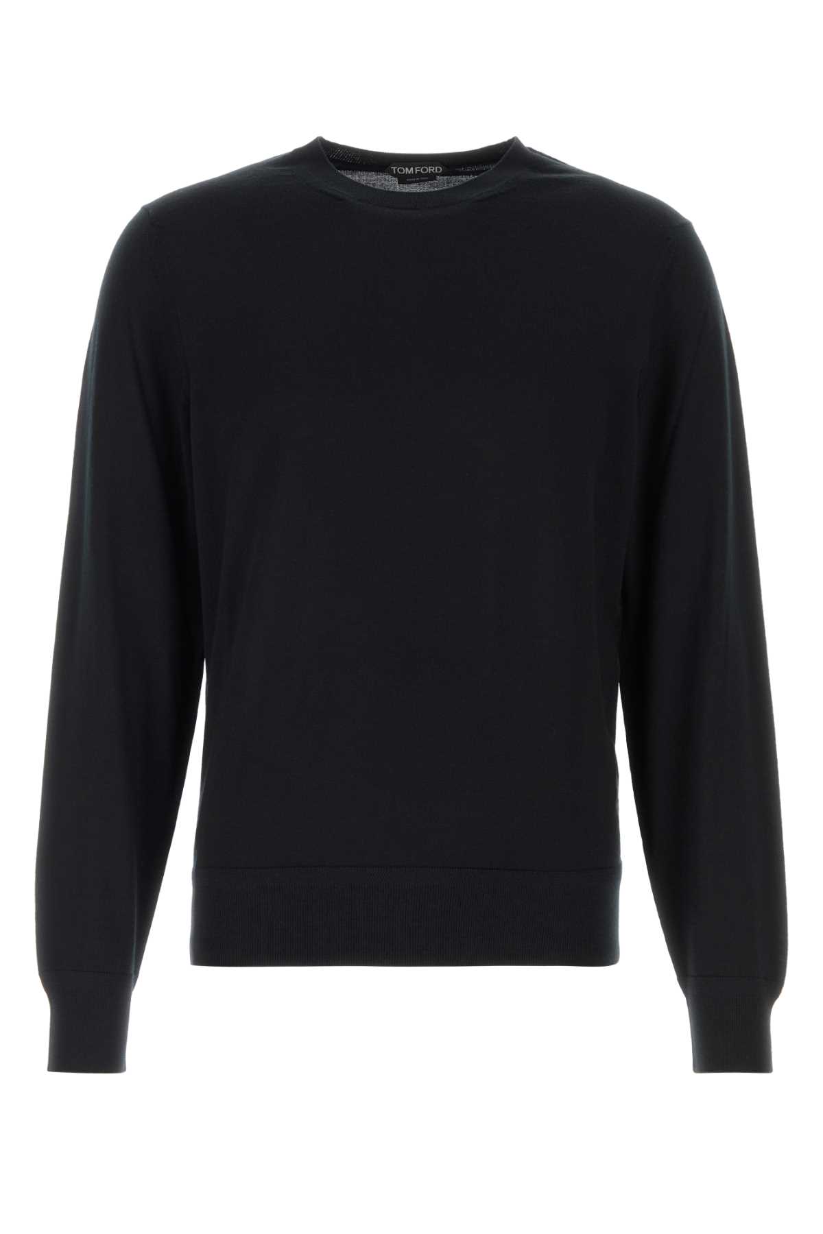 Tom Ford - wool crew neck sweater ribbed cuffs he
