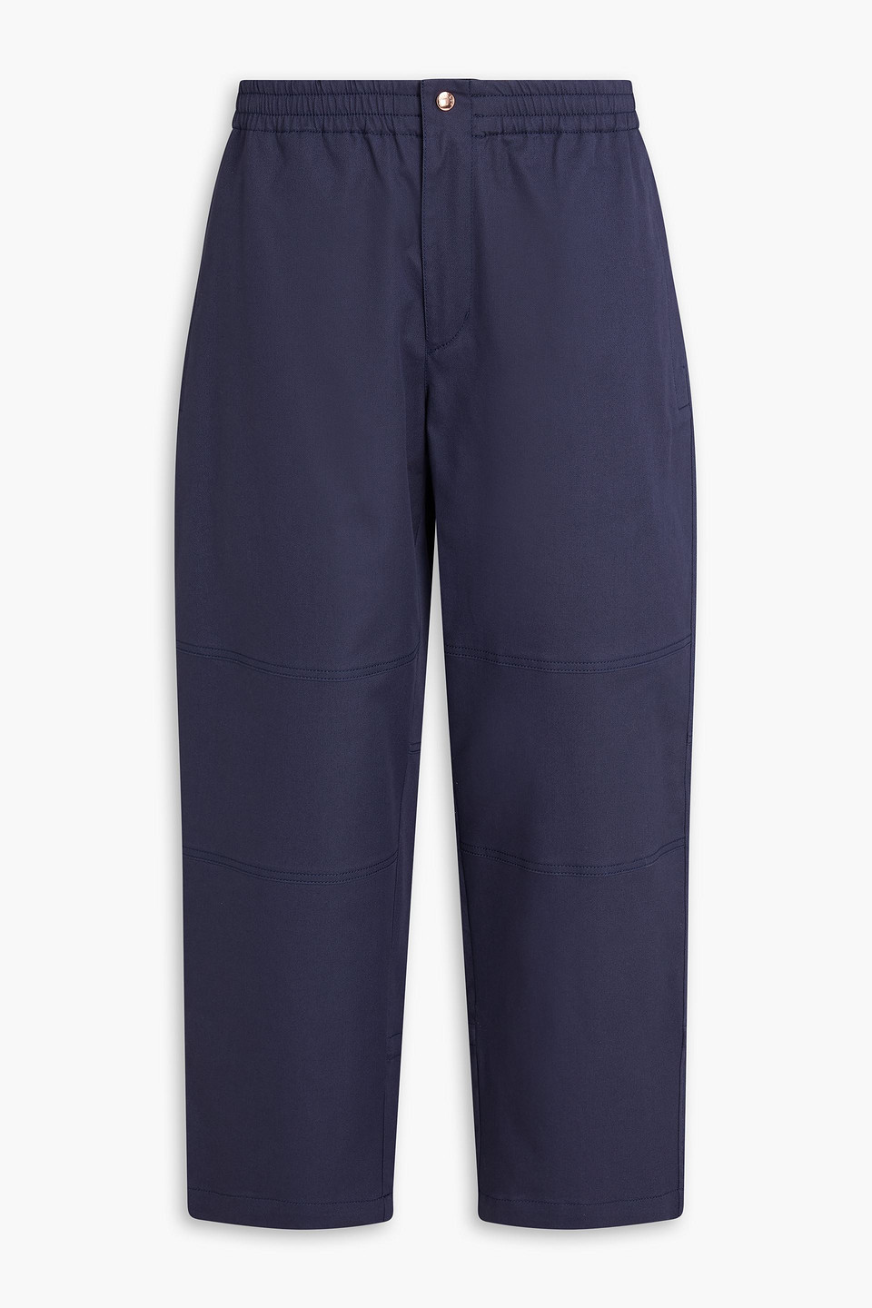 Tapered cotton-blend twill pants - Blue - IT 50