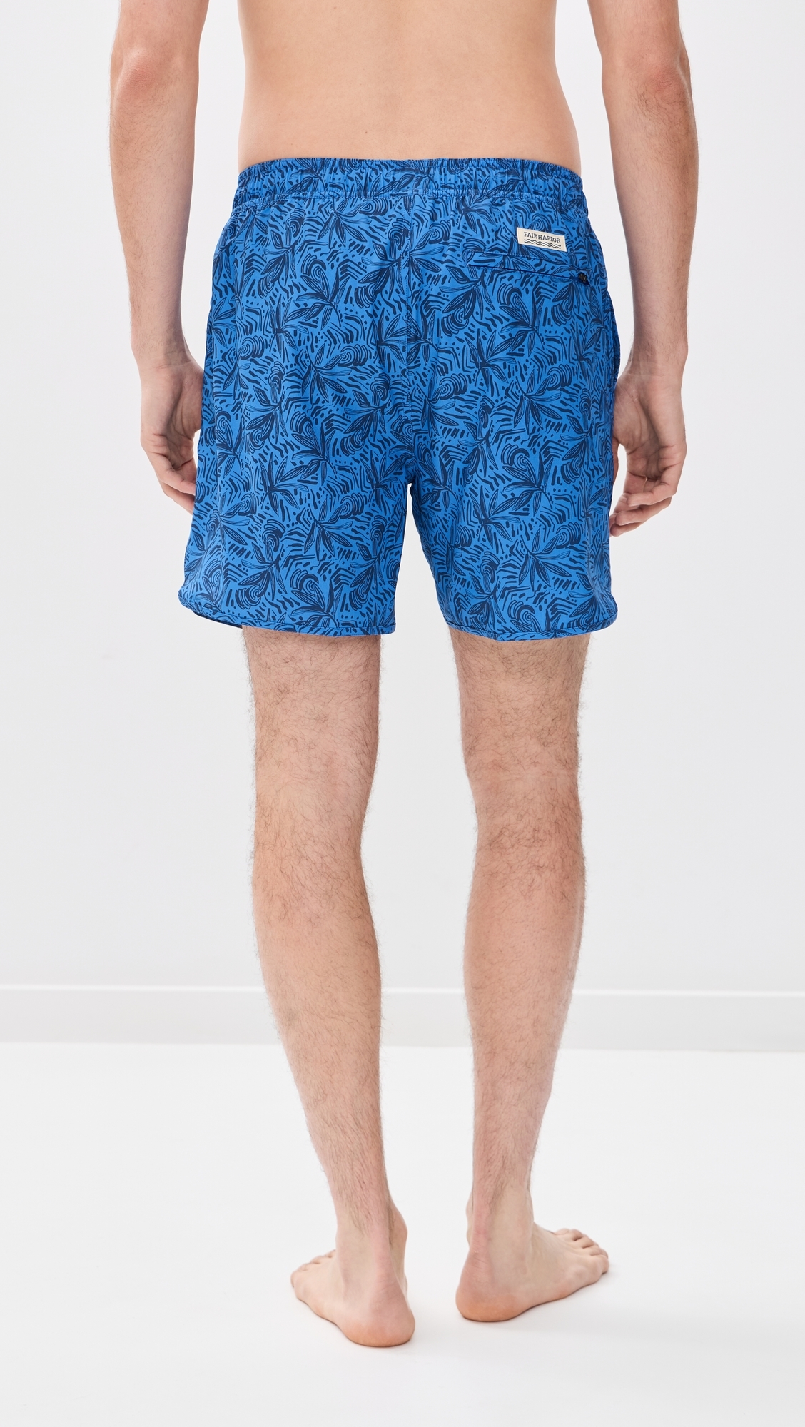 The Anchor Swim Trunks 6 Azure Painted Leaves