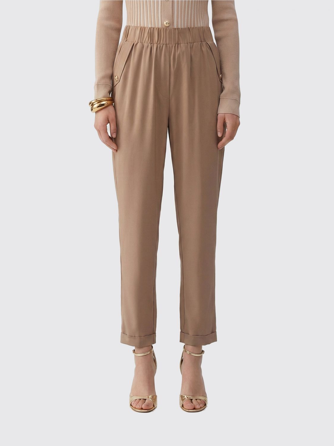 Pants Woman color Beige