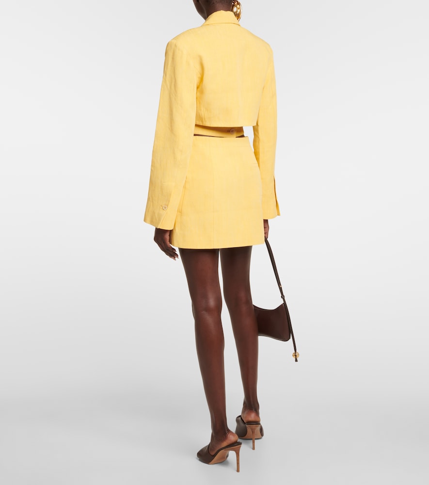 La Robe Bari linen-blend minidress