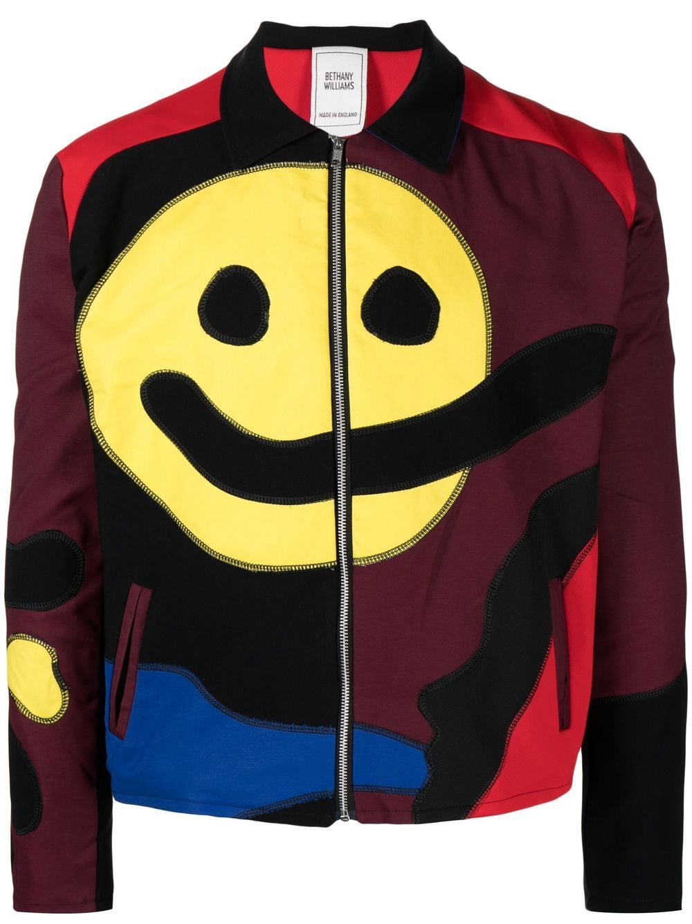 Jersey patchwork smiley jacket