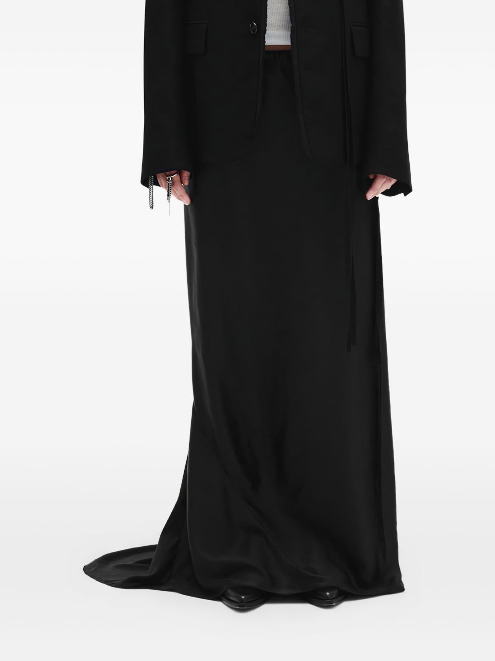 Eveline silk maxi skirt - Black