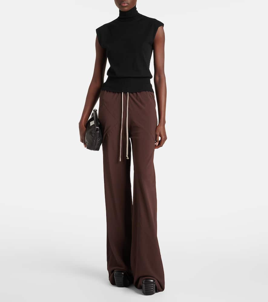 Dietrich Drawstring crêpe cady straight pants