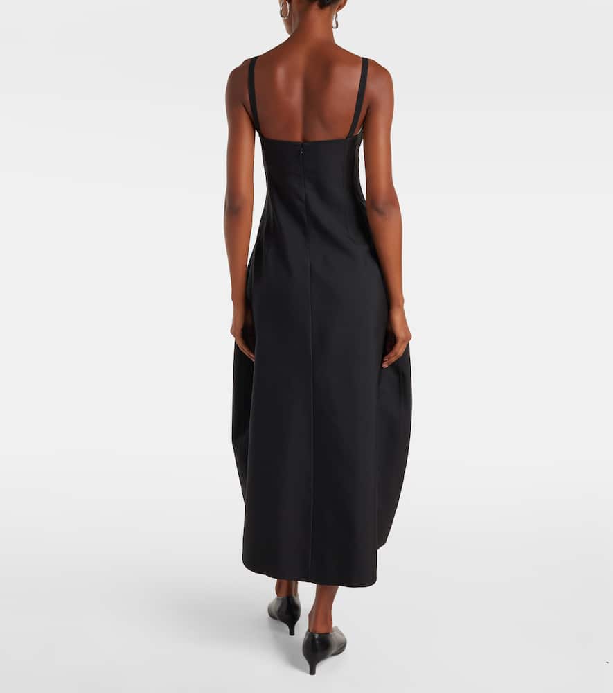 Gabardine midi dress