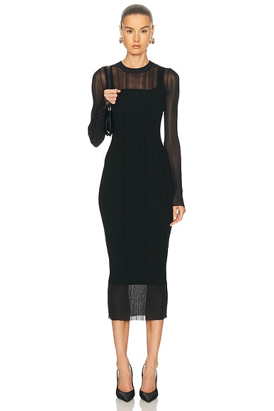 Sportmax Caro Knitted Dress in Black - Black. L also in