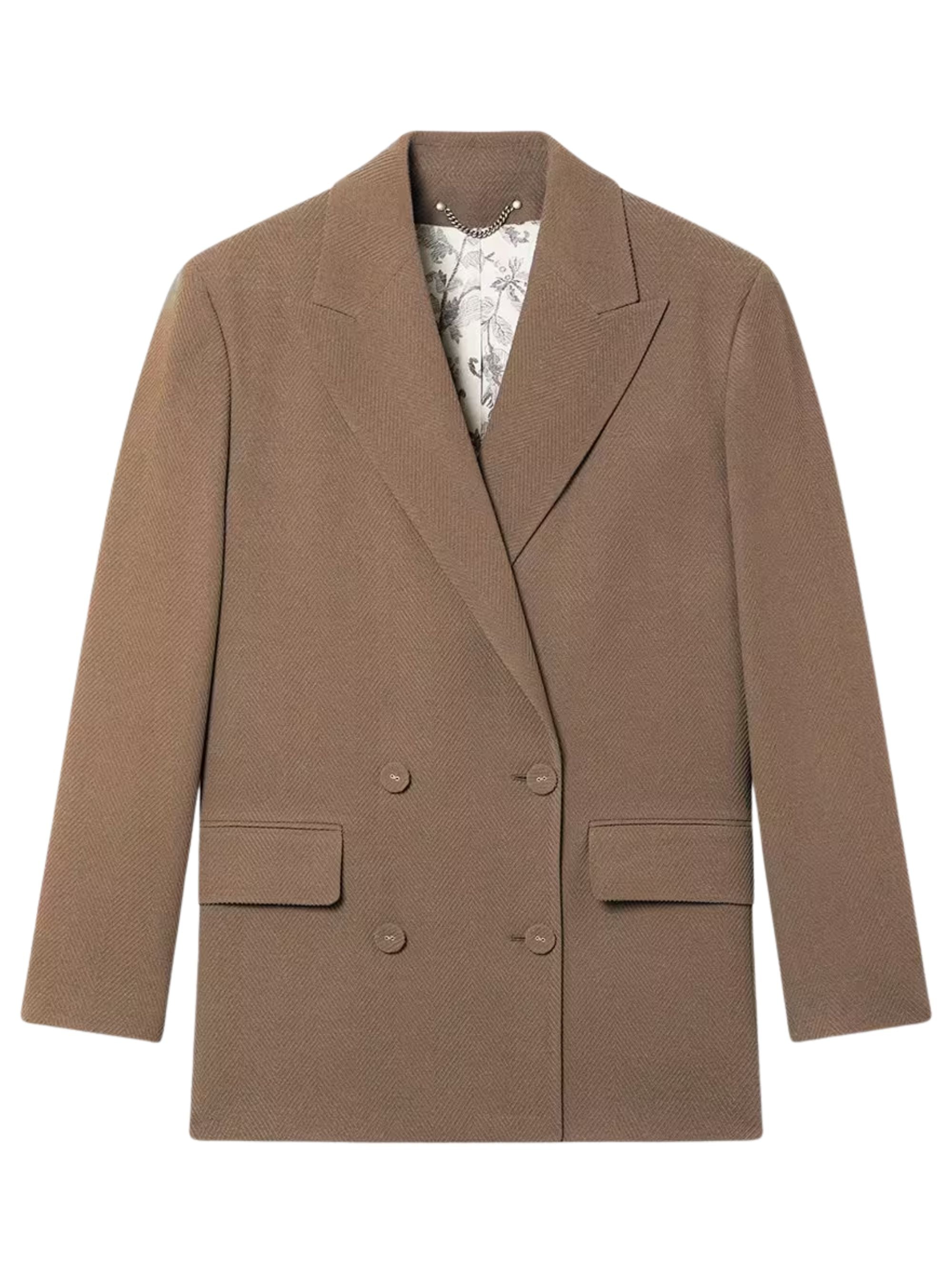 Oversized Double-Breasted Wool Blazer