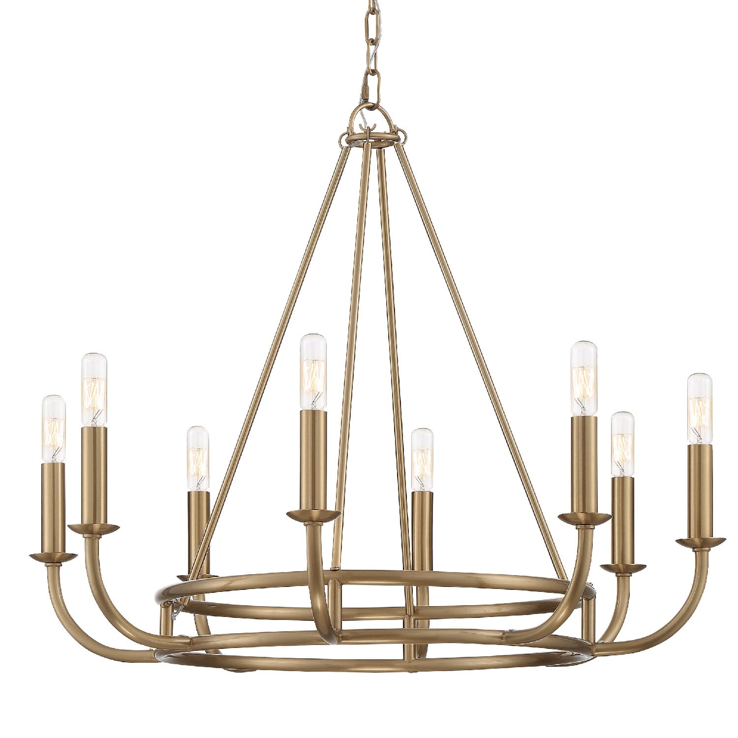 Bailey 8-Light 22" Chandelier in Aged Bra