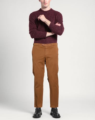Man Pants Brown Size 32 Cotton, Elastane