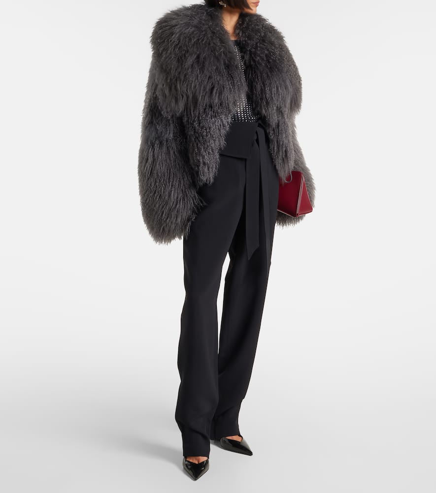 High-rise tapered pants