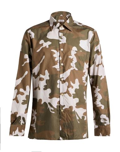 Man Shirt Military green Size M Cotton