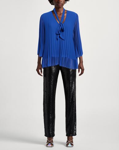 Woman Top Bright blue Size 8 Polyester
