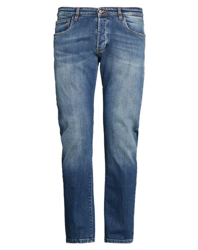 Man Jeans Blue Size 36 Cotton, Elastane