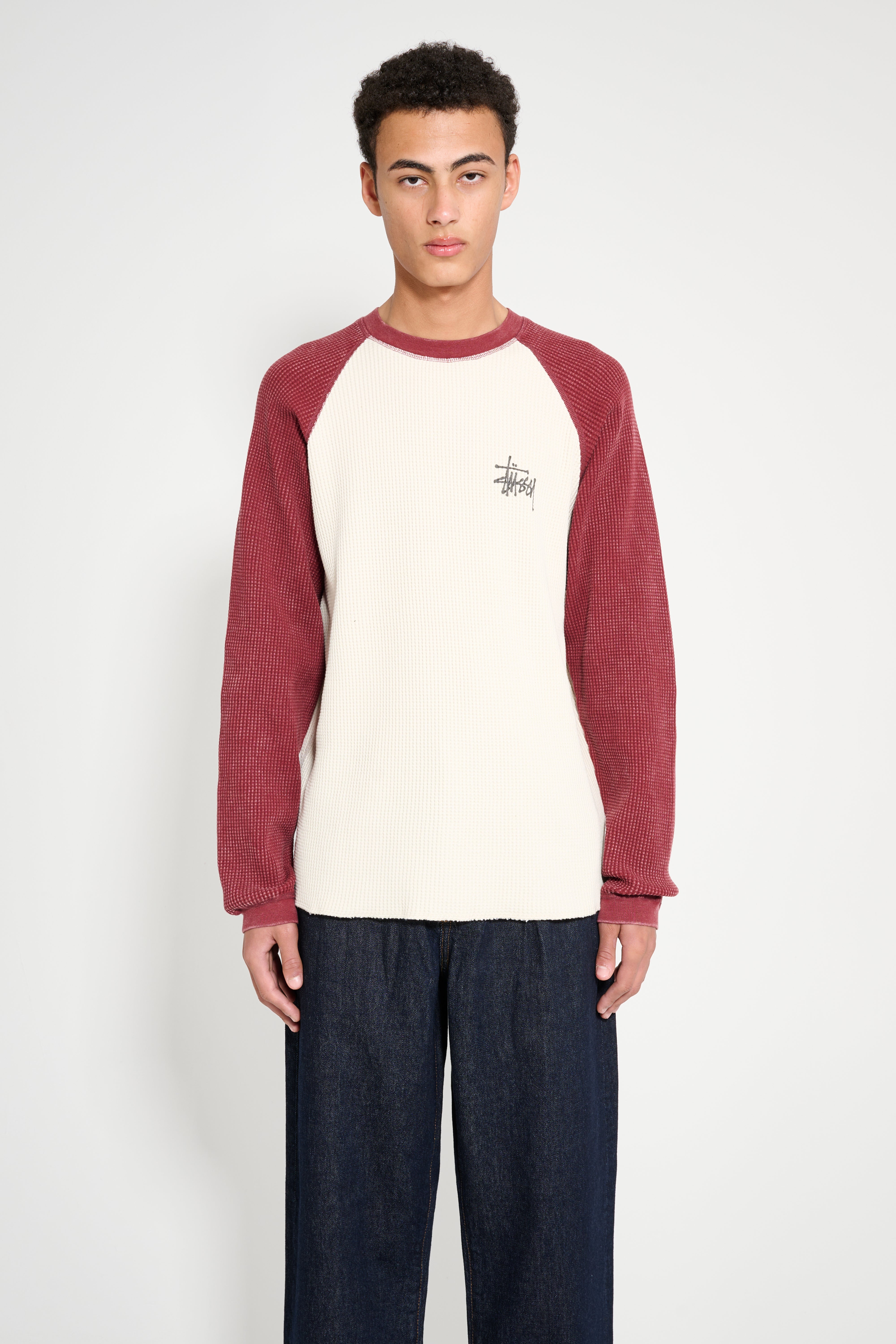 Stüssy Raglan Thermal Two Tone Off White