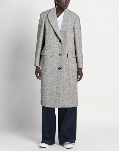 Woman Coat Light grey Size 6 Cotton, Wool, Polyester, Polyamide