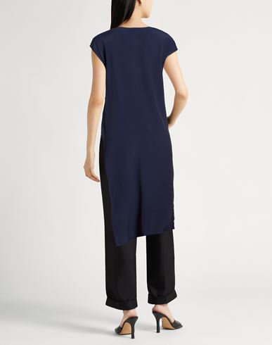 Woman Top Navy Size 14 Acetate, Silk