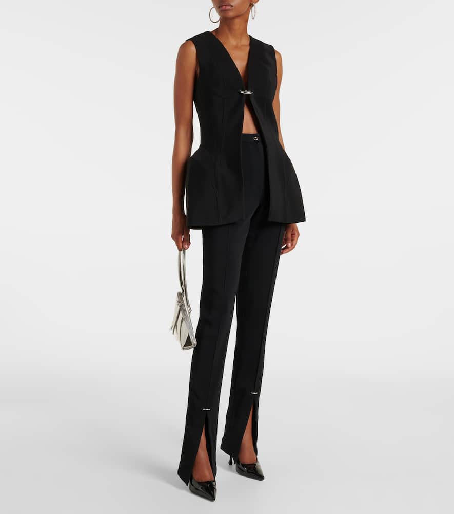 High-rise slim pants