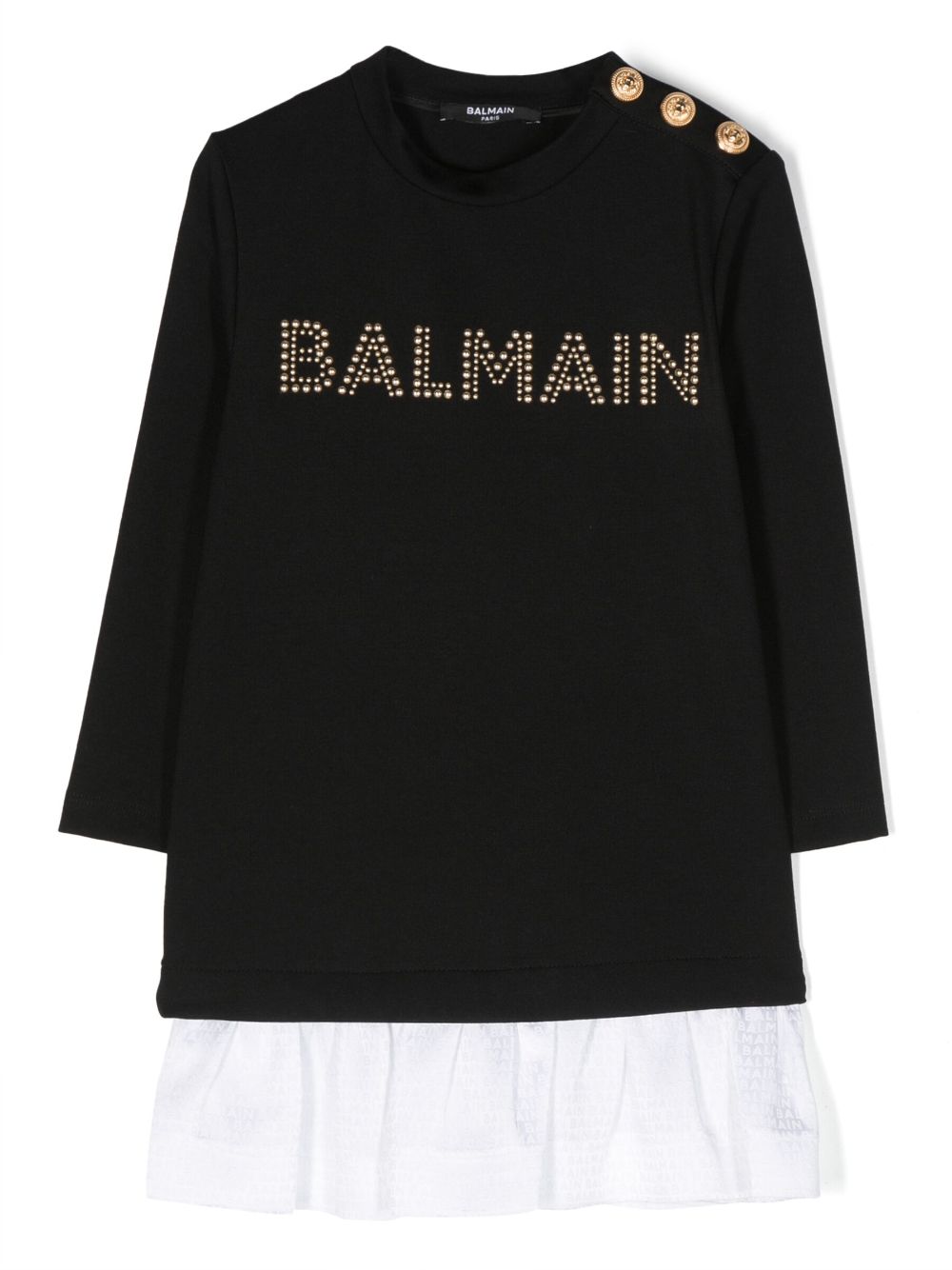 Logo-embellished sweatshirt dress - Black