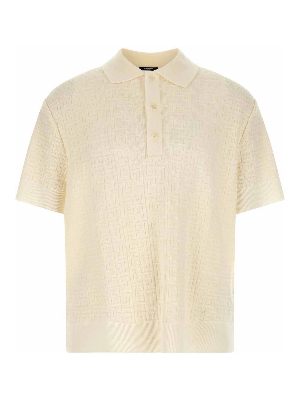Monogram Jacquard Shirt Polo White
