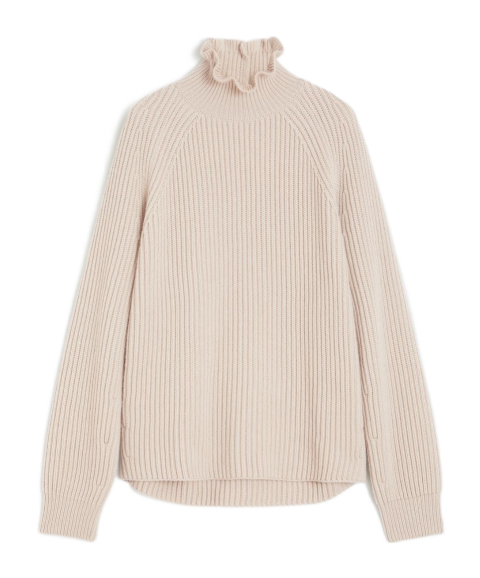 Cotton cordonnet oversized jumper - Sand