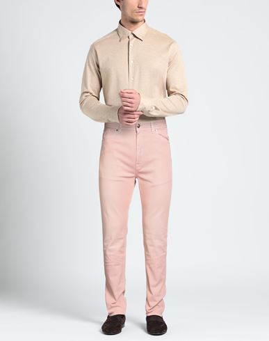 Man Pants Antique rose Size 36 Cotton, Elastane