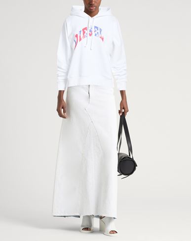 Woman Sweatshirt White Size M Cotton, Elastane