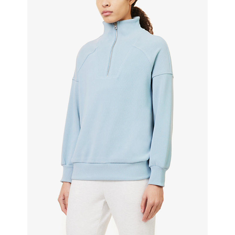 Womens Ashley Blue Rhea Relaxed-fit Cotton-blend Sweatshirt 