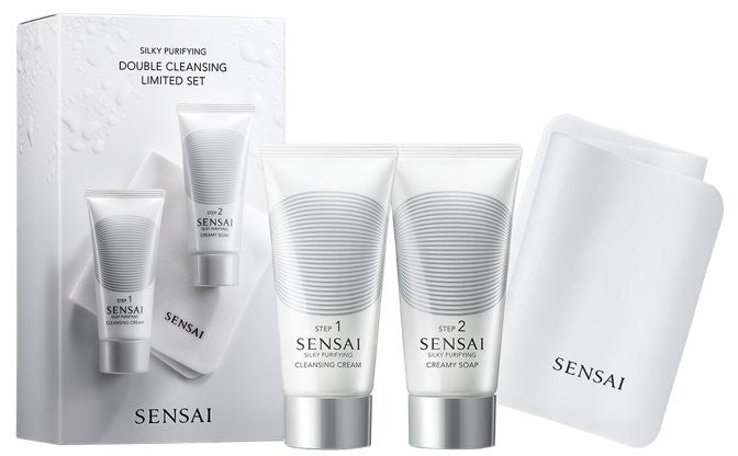 Set Sensai Silky Purifying Double Cleansing Set cl/cr/ + soap/ + sponge