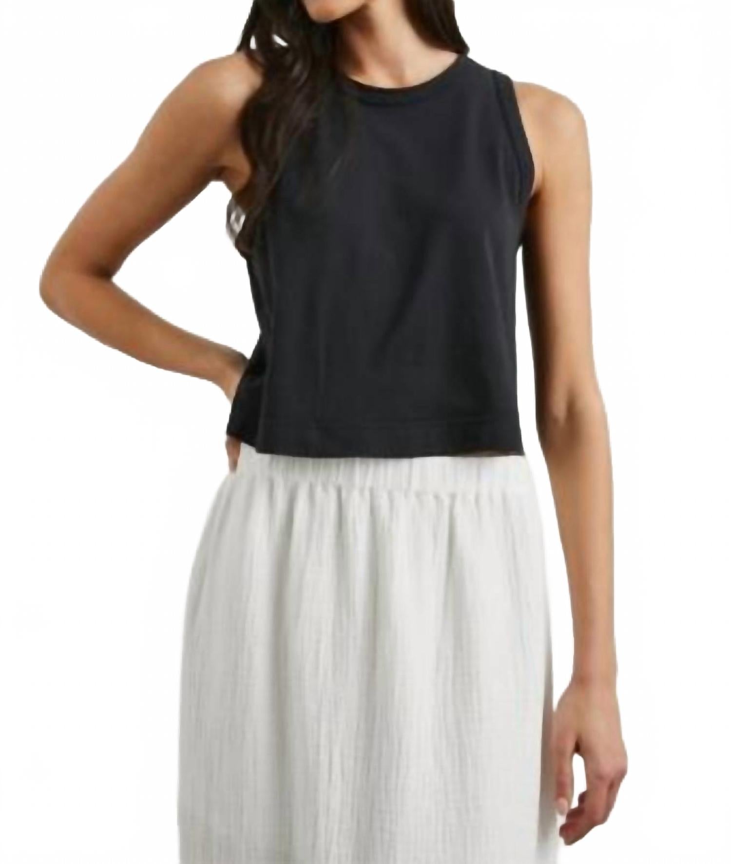 Boxy Tank In Black