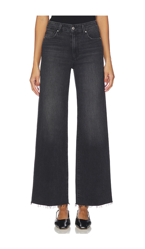 PAIGE Anessa Wide Leg Jeans in Black. - 33 also
