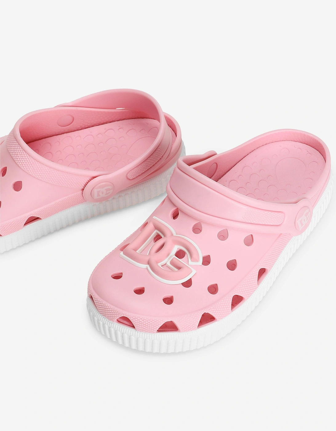 Girl's Dolce & Gabbana Girls Logo Clog Sandals in Pink - : 2.5 older