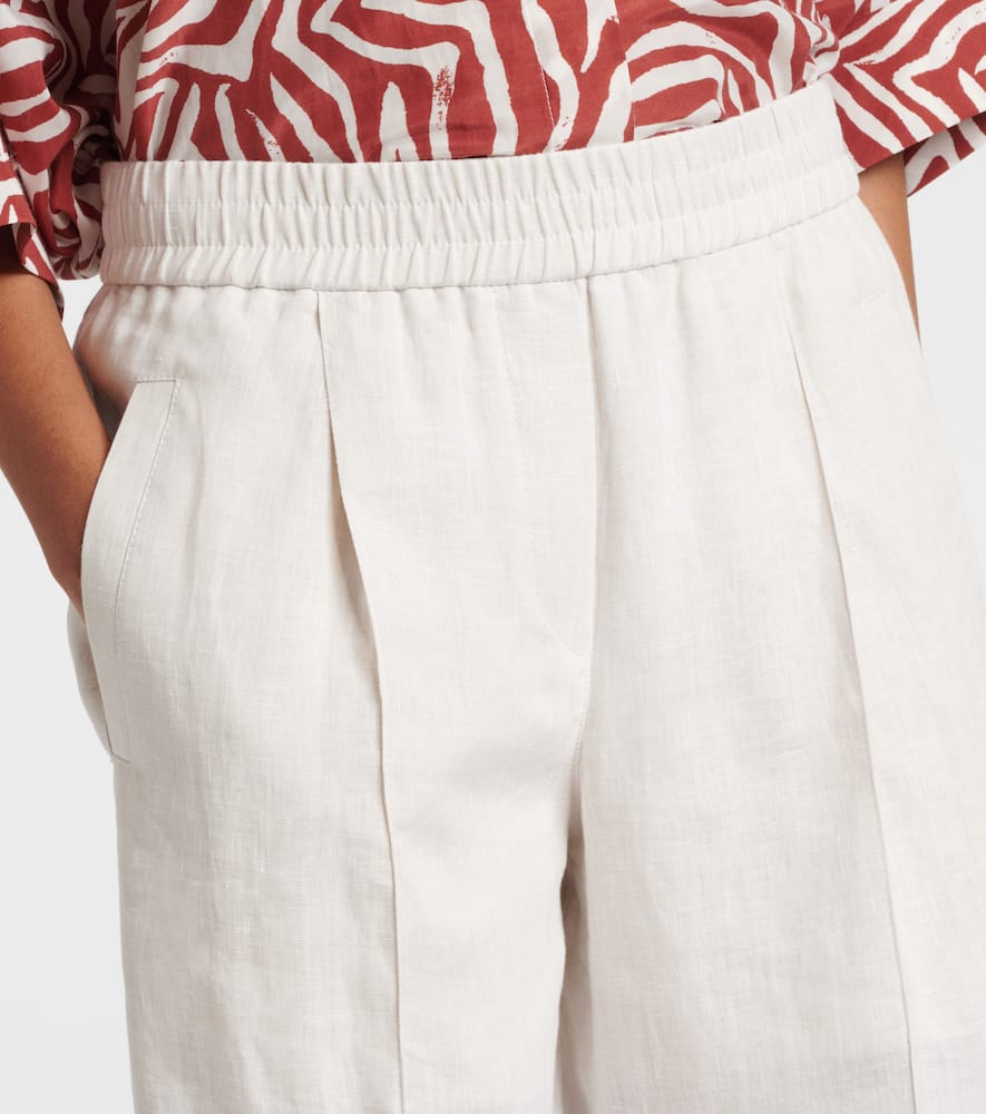 Linen wide-leg pants