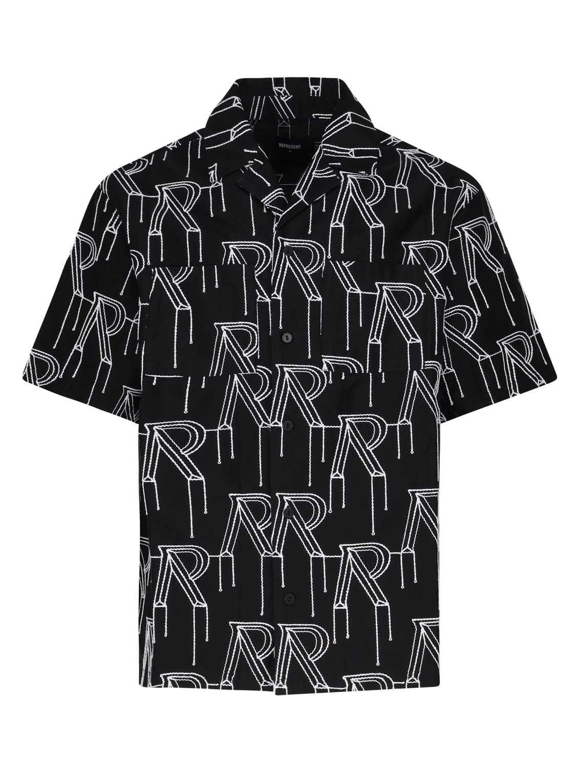 Oversized Shirt With All-over Logo