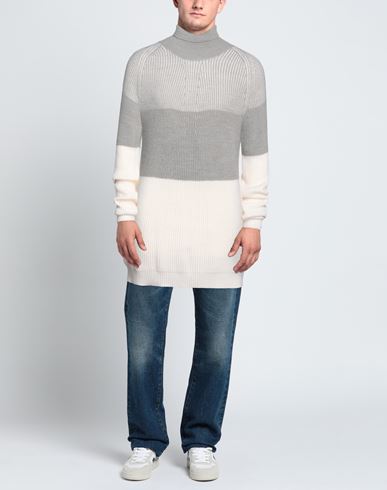 Man Turtleneck Pastel yellow Size M Wool, Acrylic, Mohair wool