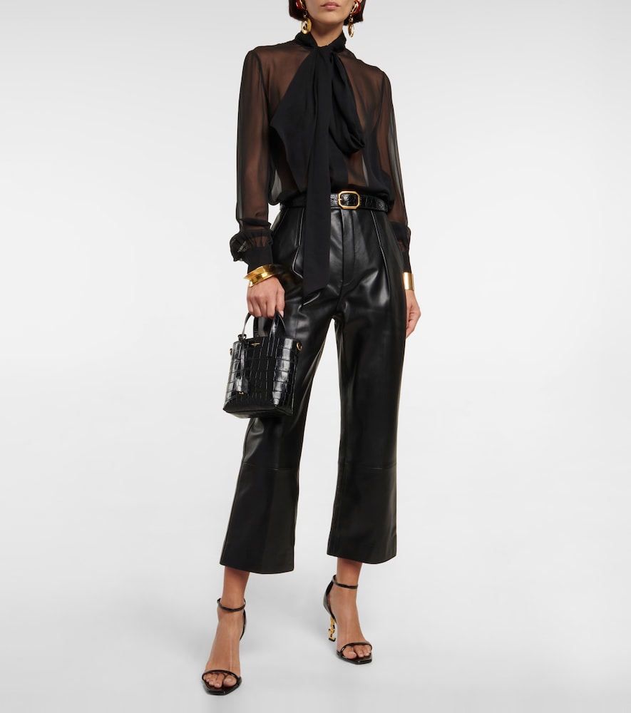 Saint Laurent Toy Shopping N/S leather tote bag