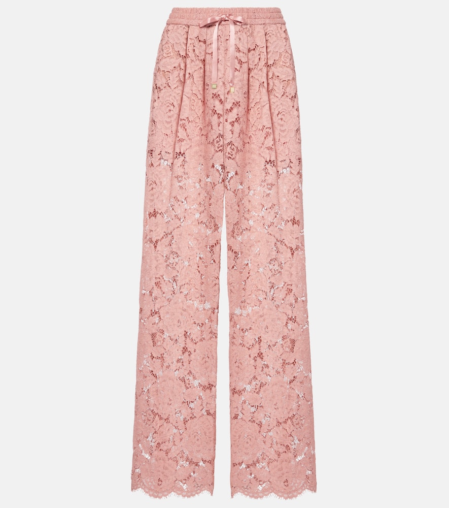Lace wide-leg pants