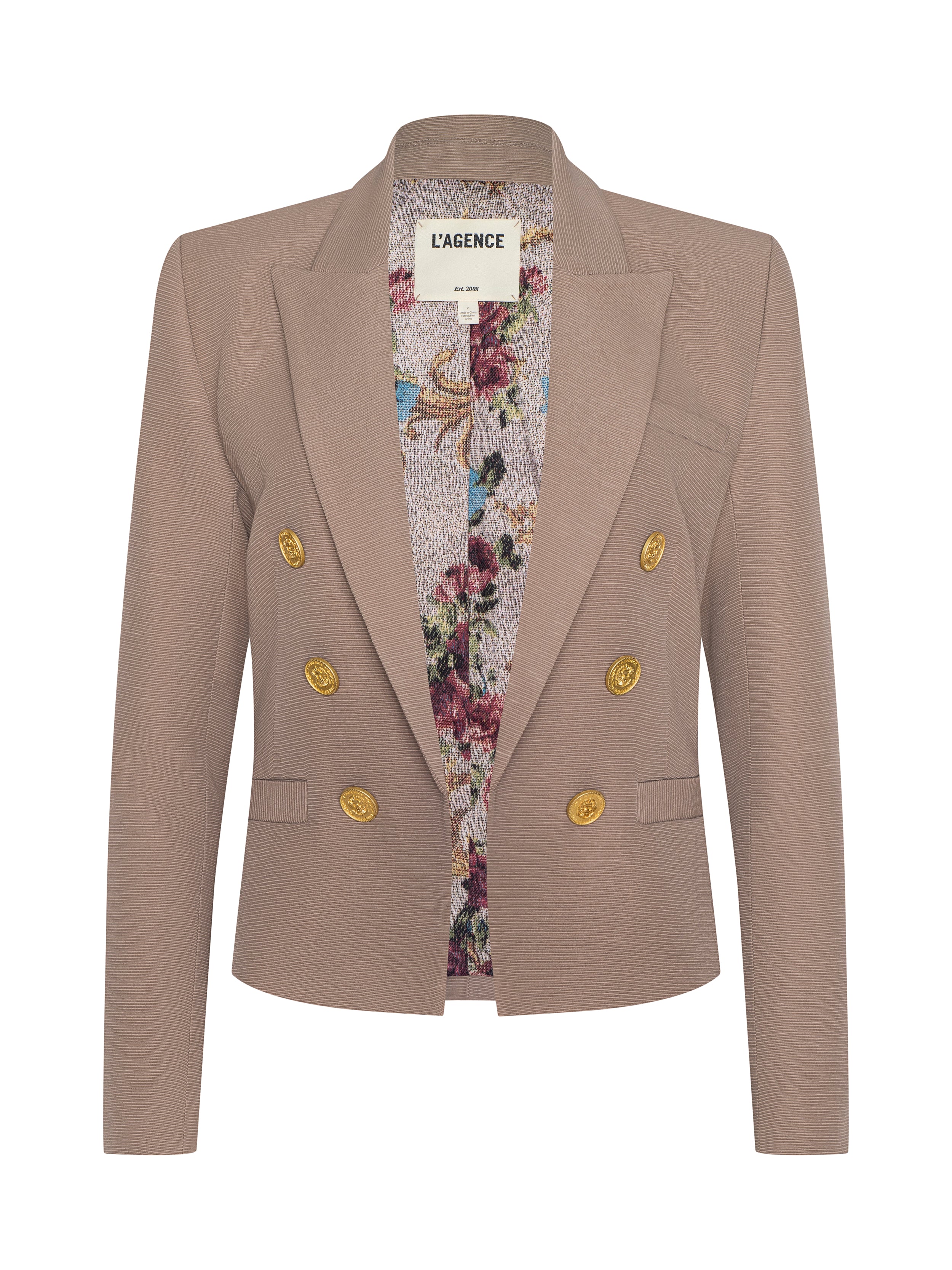 Brooke Blazer In Portabella/multi Floral Tapestry