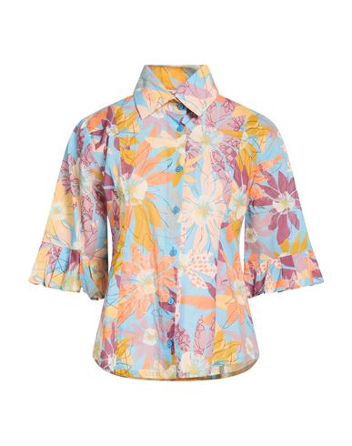 Woman Shirt Light blue Size L Cotton
