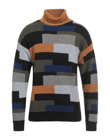 Sun House Man Turtleneck Camel Size L Wool, Polyamide