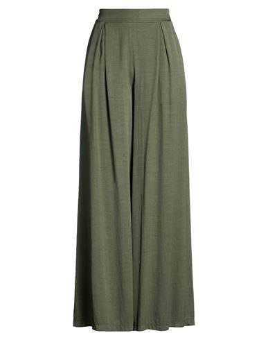 Collezione N_01 Woman Pants Military green Size XS Viscose, Linen