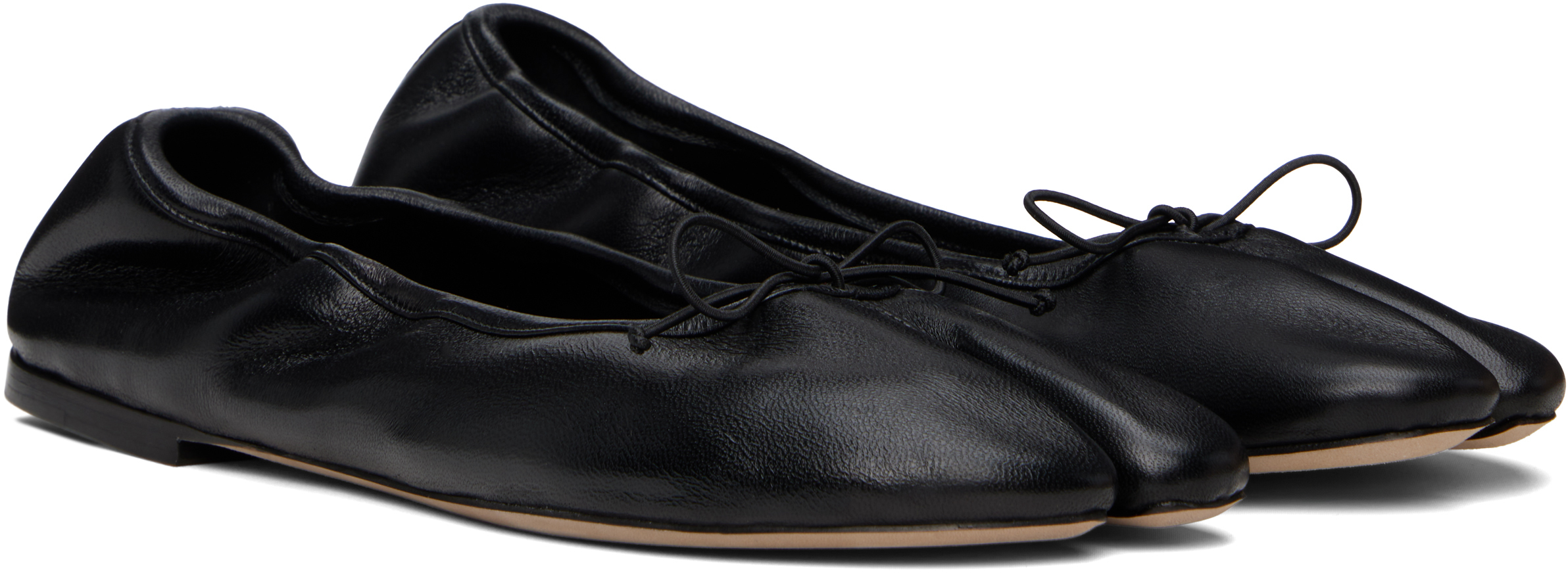 SSENSE Exclusive Black Tabi Stretch Ballerina Flats