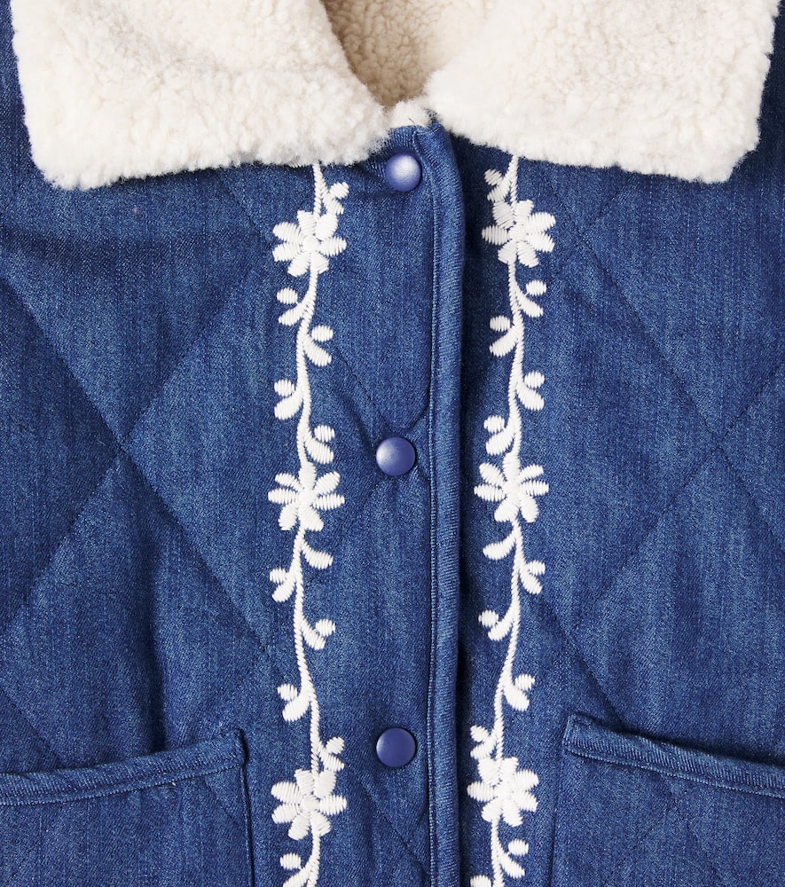 New Anna cotton denim quilted jacket